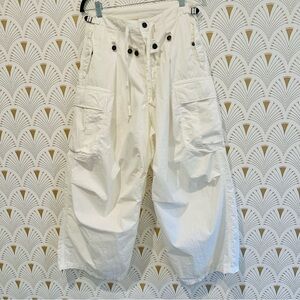 Kapital Women's NWOT White Rip Stop Jumbo Cargo Pants, Size 1 or M/L